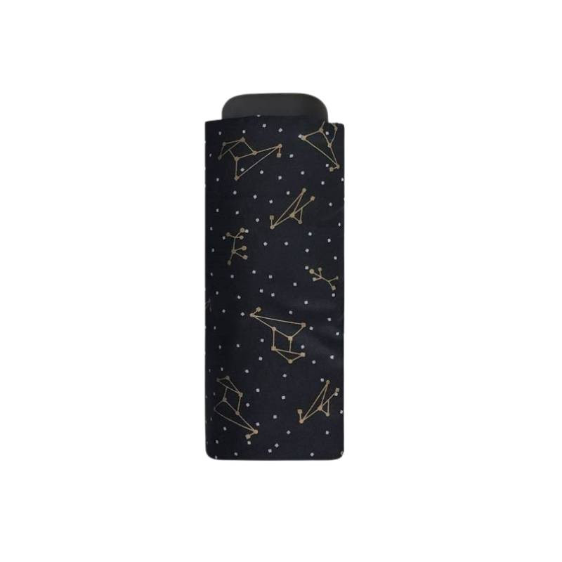 Smati mini parapluie noir avec constellation dorée