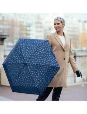 Smati mini parapluie bleu avec constellation argentée