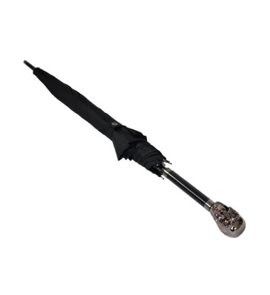 parapluie canne homme poignée tête de mort