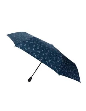 Smati parapluie pliant bleu avec constellation argentée