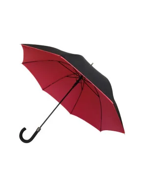 Smati parapluie original double toile noir et rouge