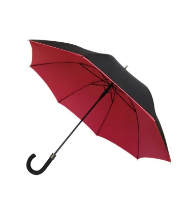 Smati parapluie original double toile noir et rouge