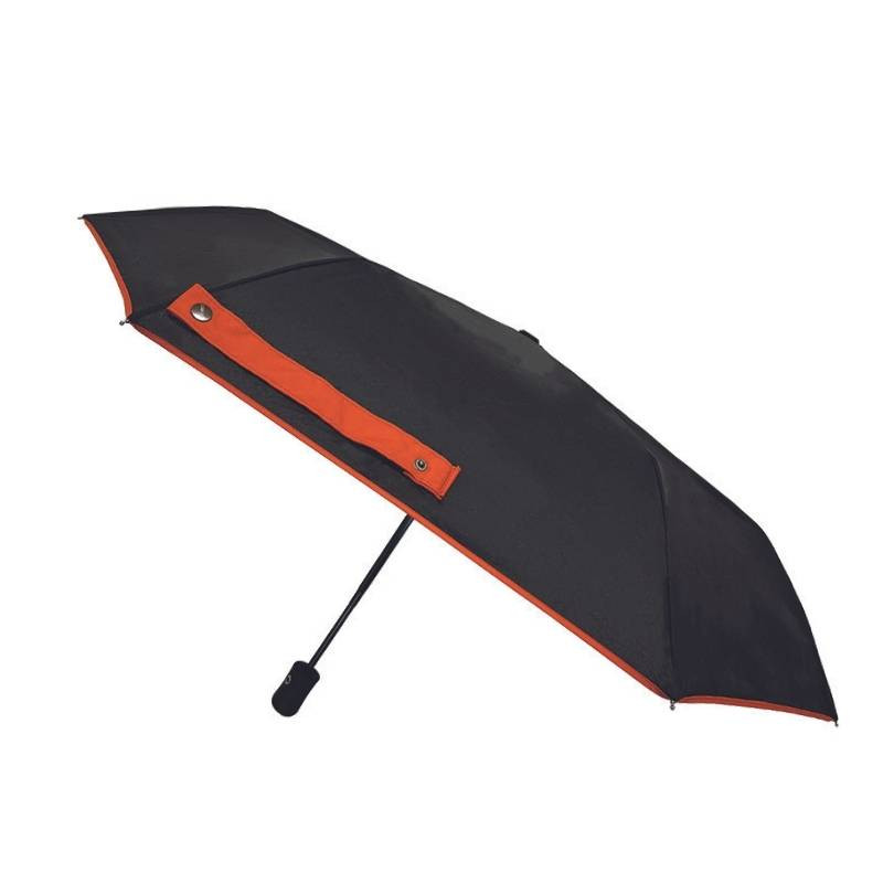 Smati petit parapluie pliant automatique écologique cognac Smati petit parapluie pliant automatique écologique cognac