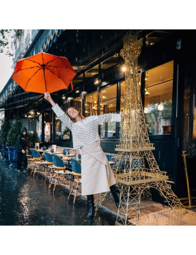 Petit Parapluie écologique automatique cognac