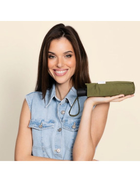 Mini parapluie noir automatique résistant kaki