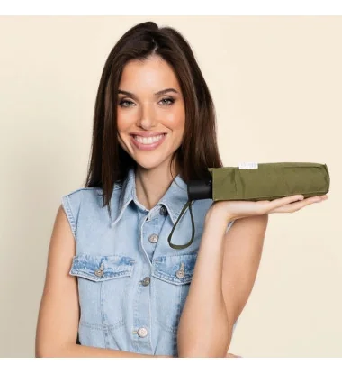 Mini parapluie noir automatique résistant kaki