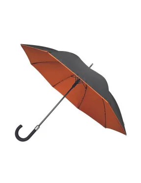 Smati parapluie original double toile noir et cognac mist