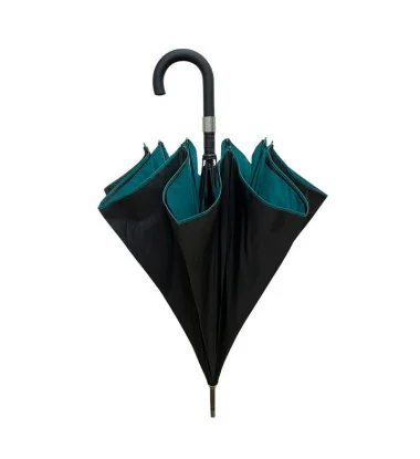 Smati parapluie original double toile noir et bleu vert