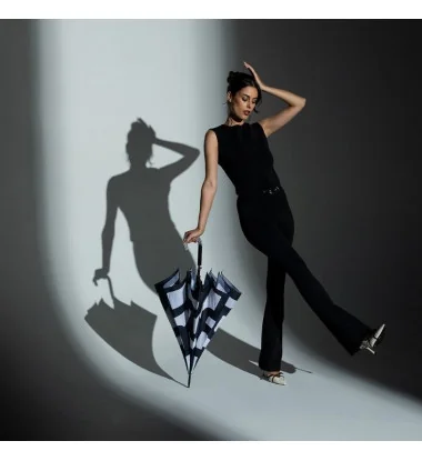 Smati Parapluie long femme anti-vent Noir Graphique