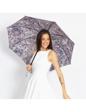 parapluie long femme à motif mousse couleur écru