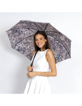 parapluie long femme à motif mousse couleur écru