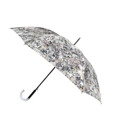 parapluie long femme à motif mousse couleur écru