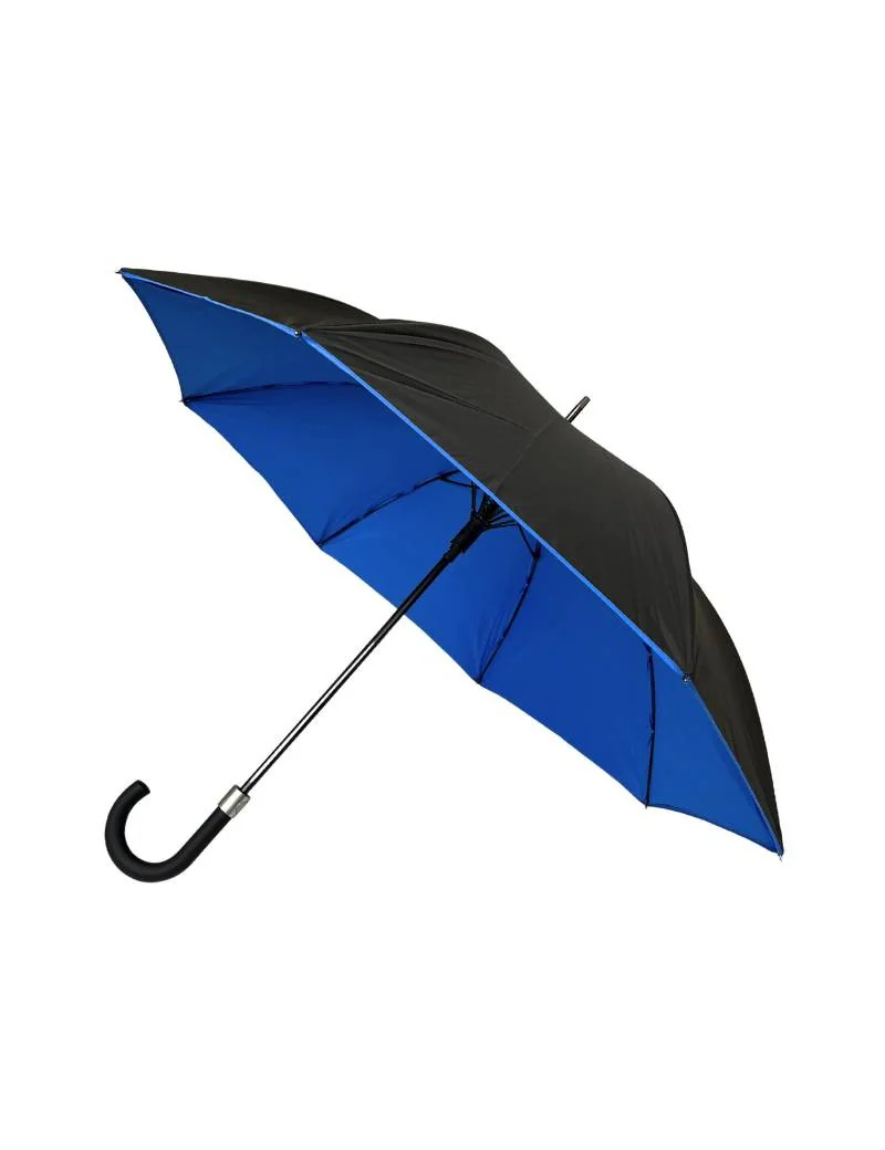 Smati parapluie original double toile noir et bleu denim
