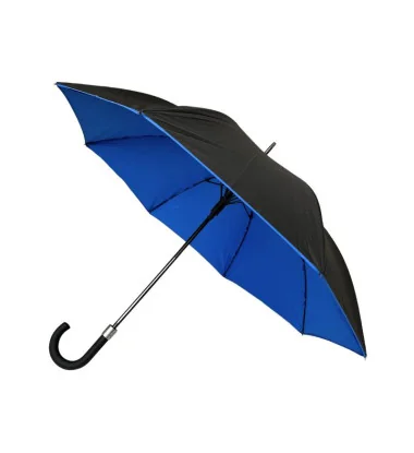 Smati parapluie original double toile noir et bleu denim
