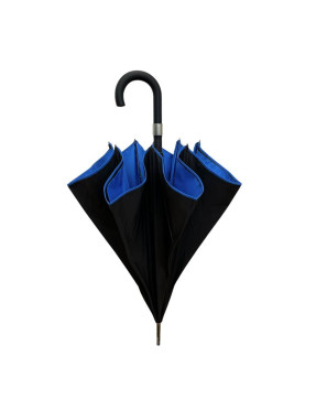 Smati parapluie original double toile noir et bleu denim
