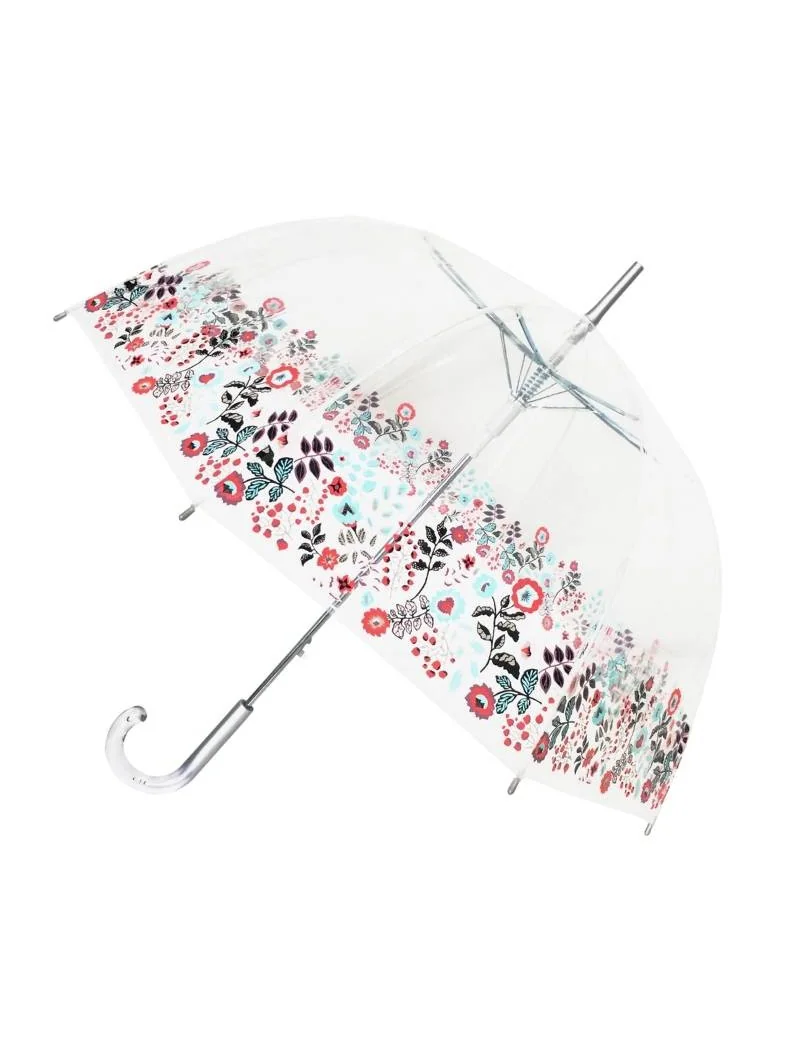 smati parapluie transparent fleurs