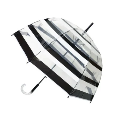Smati parapluie long transparent automatique à rayure