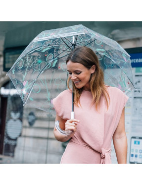 parapluie transparent cloche perroquet