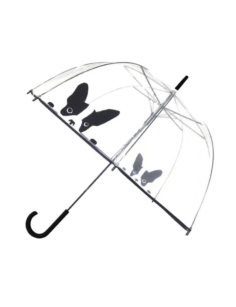 Smati parapluie femme transparent à motif chien