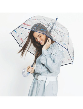 Smati parapluie transparent cloche paris skyline