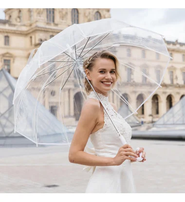 Parapluie transparent mariage Smati