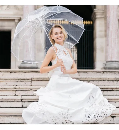Parapluie transparent mariage Smati