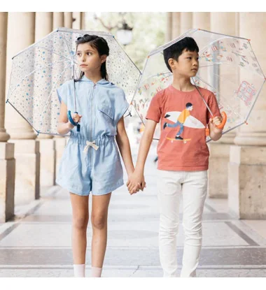 smati parapluie enfant zoo animaux aventure rouge