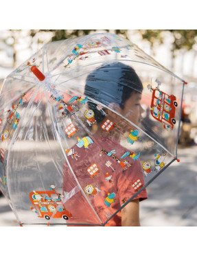 smati parapluie enfant zoo animaux aventure rouge