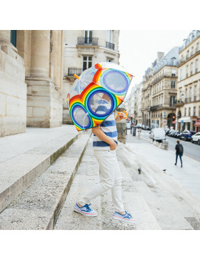Smati parapluie enfant transparent arc-en-ciel