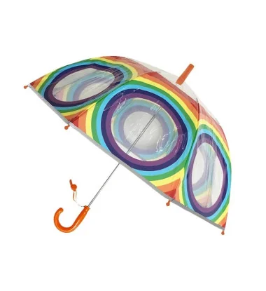 Smati parapluie enfant transparent arc-en-ciel