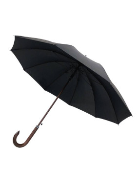 smati parapluie noir résistant au vent poignée bois évènement