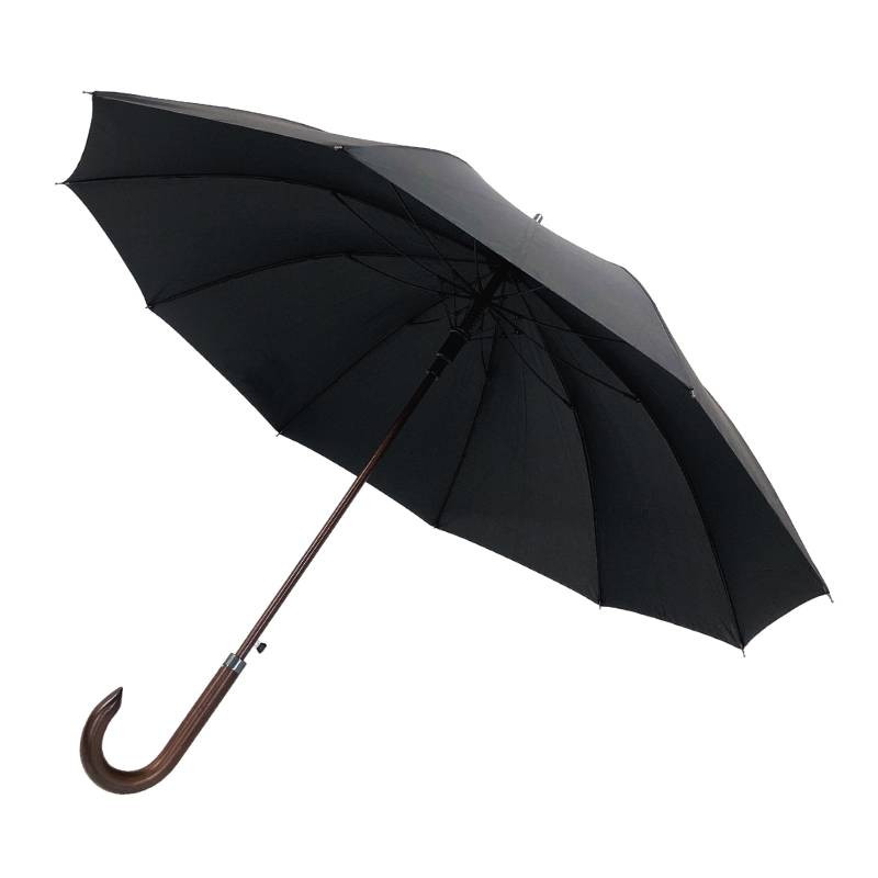 smati parapluie noir résistant au vent poignée bois évènement