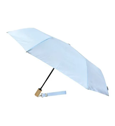 Smati Parapluie mains libres compact automatique bleu ciel avec la dragonne bleu ciel