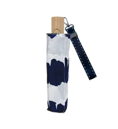 smati parapluie mains libres compact automatique marinère bleu foncé avec sa dragonne couture