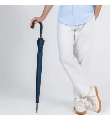 Smati grand parapluie homme 16 baleines bleu marine