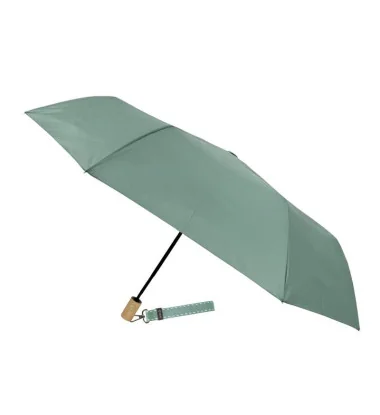 Smati Parapluie mains libres compact automatique vert eucalyptus avec sa dragonne eucalyptus