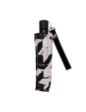 smati parapluie mains libres compact automatique pied-de-poule couleur noir écru