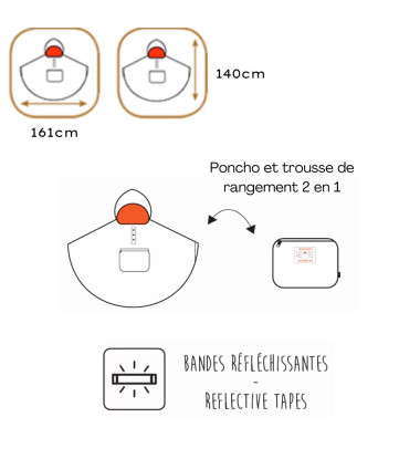 SMATI poncho léopard original pour femme