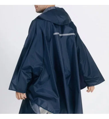 SMATI poncho bleu marine pour femme et homme modèle mixte