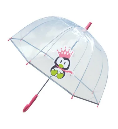 Smati parapluie transparent enfant pingouin