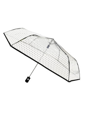 Smati parapluie femme transparent pliable aux pois