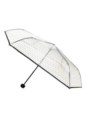 Smati mini parapluie transparent pliant aux pois