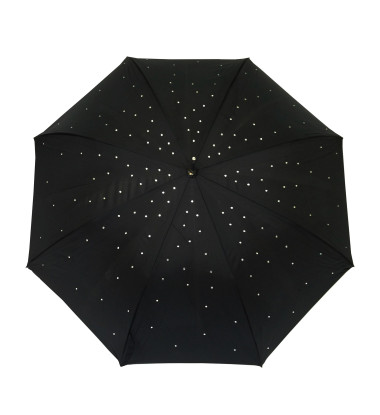 parapluie long femme noir avec strass